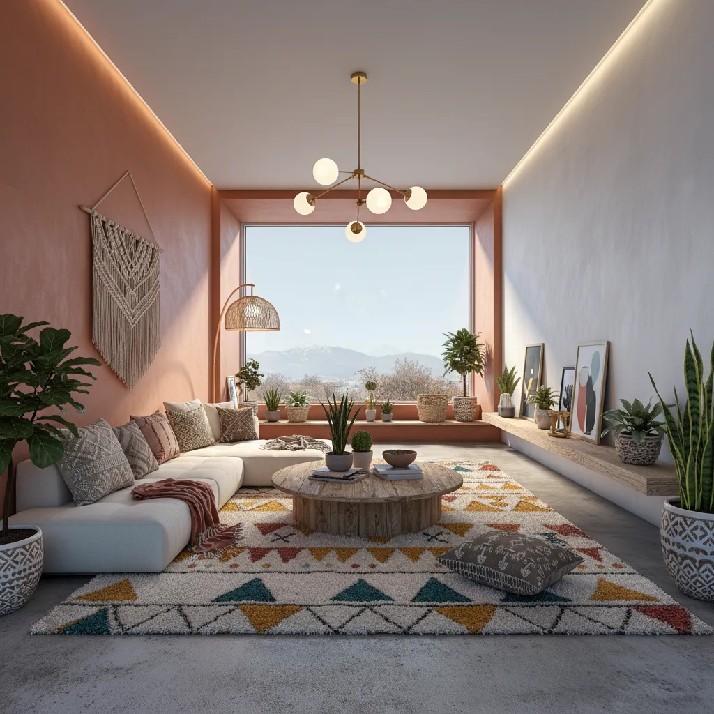 Bare room converted to cozy interior - After