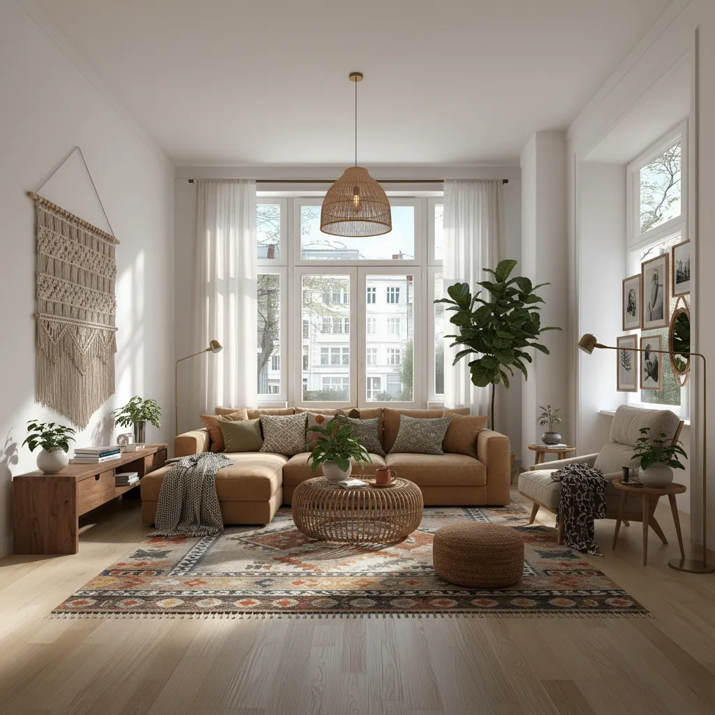 Empty apartment transformed with furniture - After