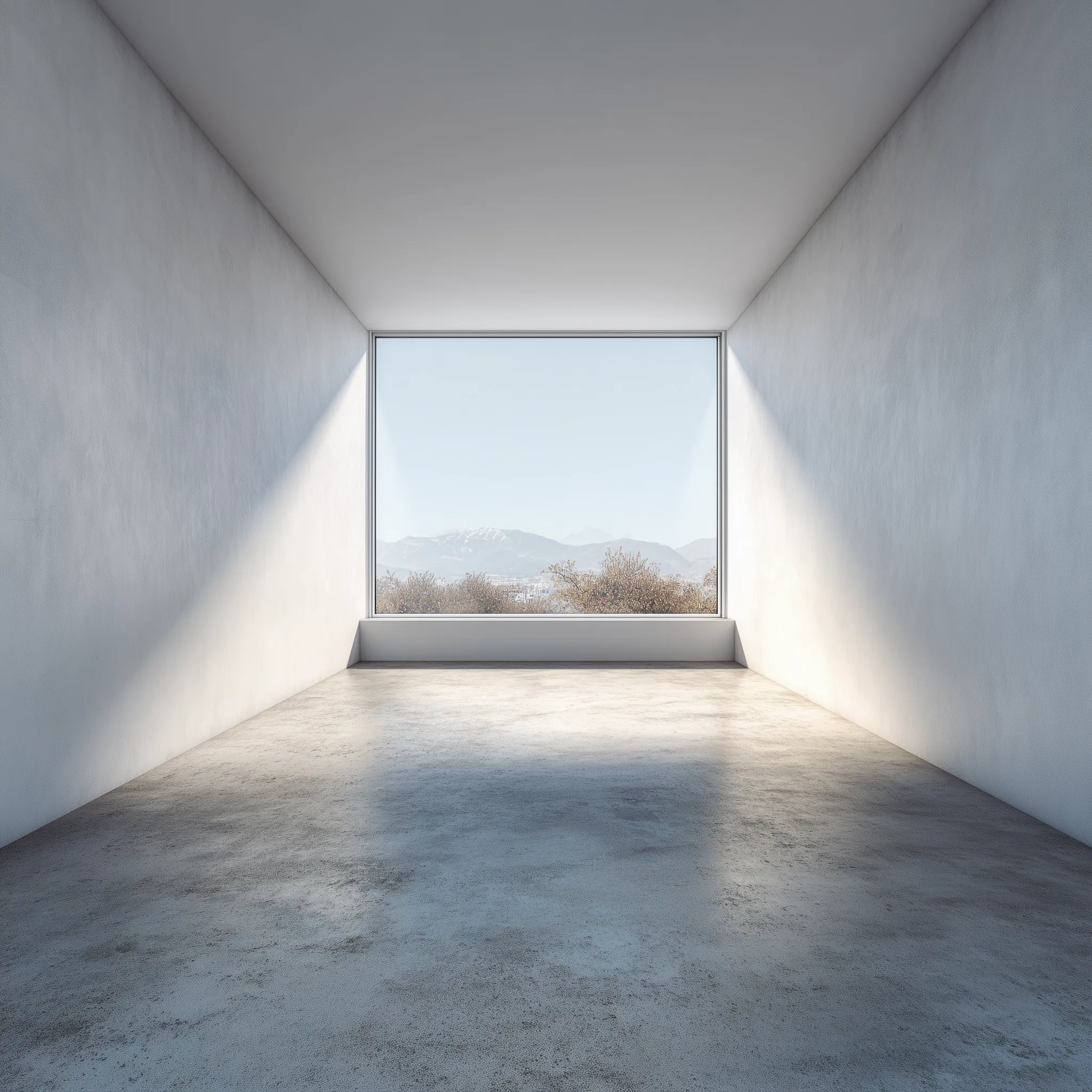 Bare room converted to cozy interior - Before