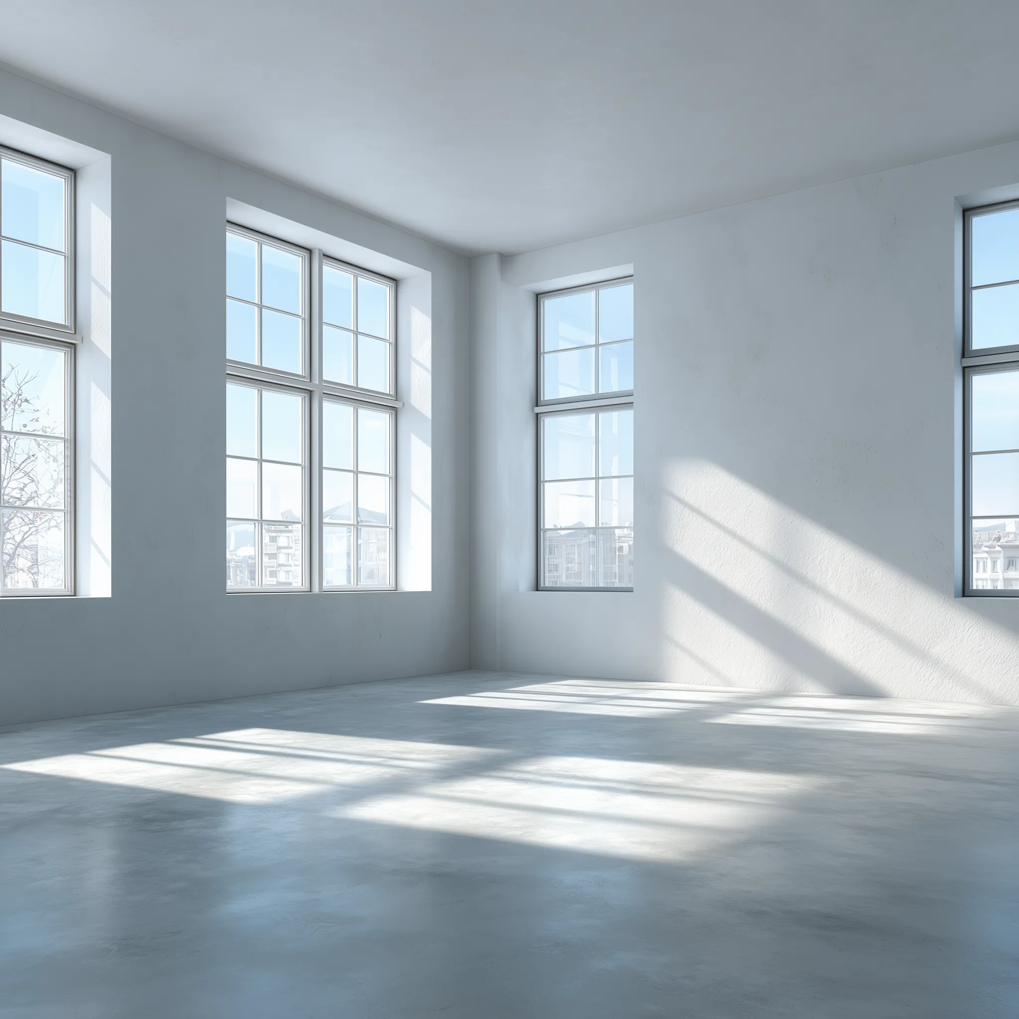 Empty space transformation with modern furnishing - Before