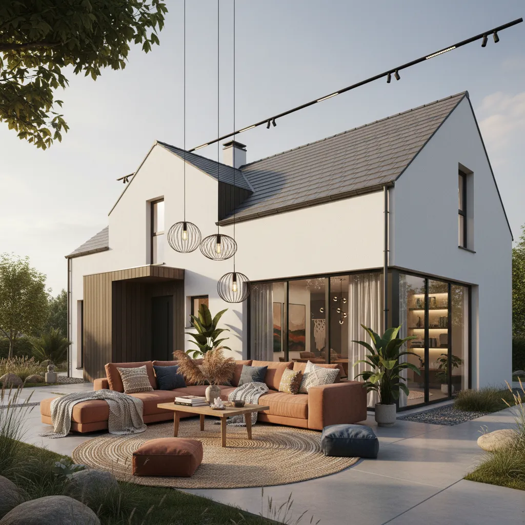 Exterior architectural sketch rendering - After