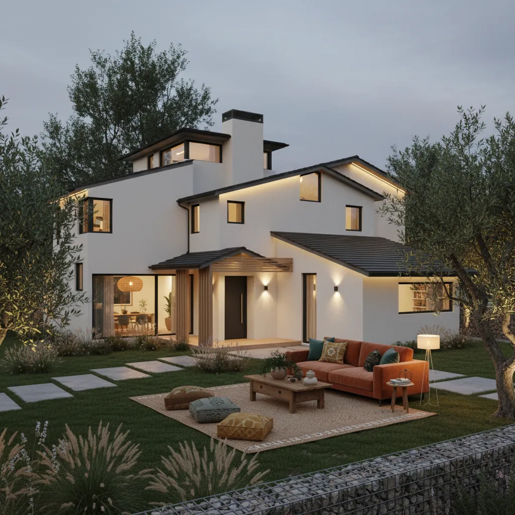 Building facade sketch to photorealistic render - After