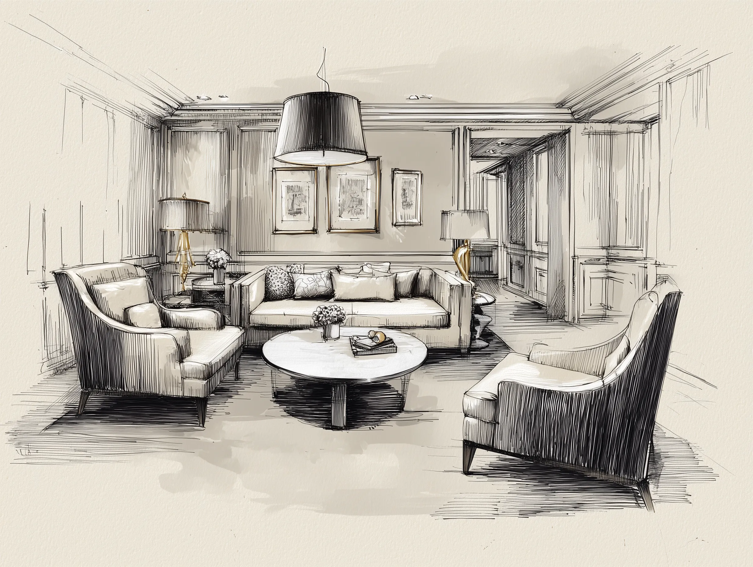 Kitchen design sketch to render - Before